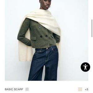 Zara Cream Scarf cashmere